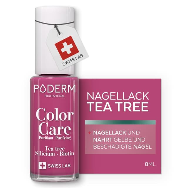 Detalle de PODERM TEEBAUM-Nagellack Color Care Himbeere