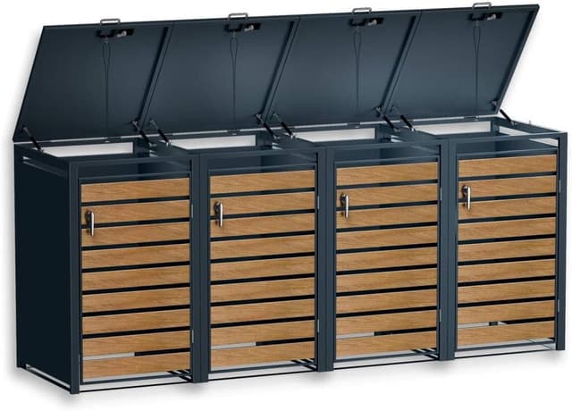 Detalle de Metzler 4er Mülltonnenbox 240L, 240L