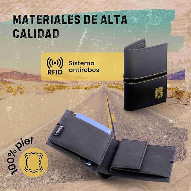 Detalle 2 de Route 66 Luis monedero RFID 1 pieza