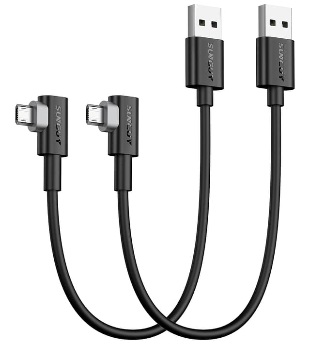 Thumbnail 6 de SUNGUY Câble Micro USB 90° (2 pièces, 2 m, 3 A) – charge rapide et transfert USB 2.0