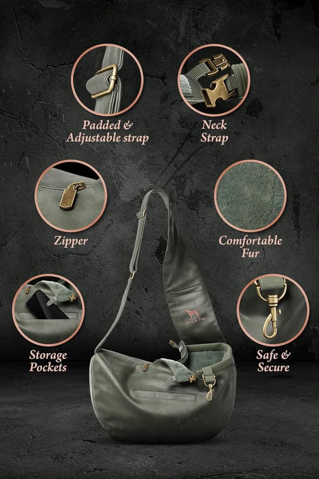 Detalle 1 de NOAH & PAW dog sling carrier 3-10lb