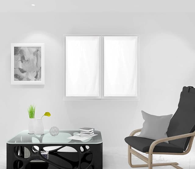 Detalle 2 de Brise bise Soleil d'ocre Dolly Paire 45 x 160 cm en blanc en polyester