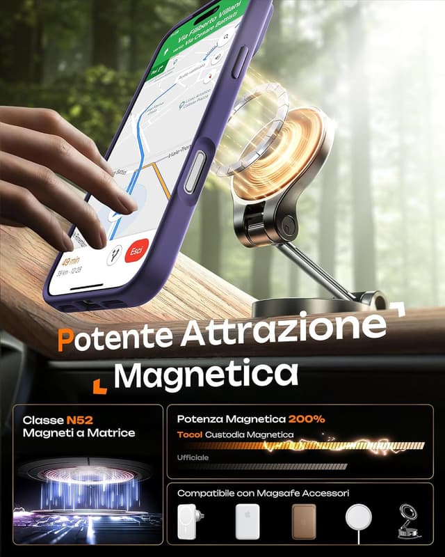 Thumbnail 4 de TOCOL Cover Magnetica iPhone 17 Pro Max 6,9" Viola