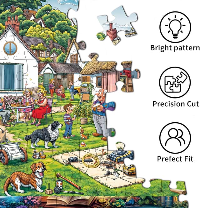 Thumbnail 3 de Jigsaw Puzzles for Adults 1000 Warm courtyard