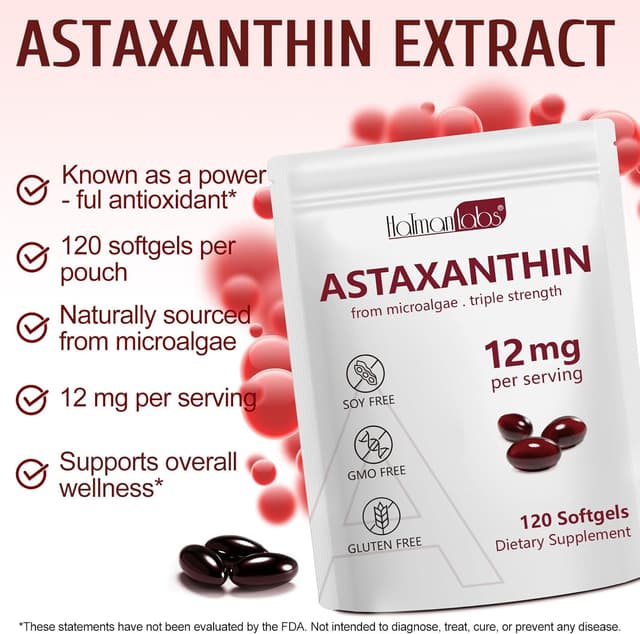 Detalle 2 de Astaxanthin 12 mg Kapseln, 120 Stück
