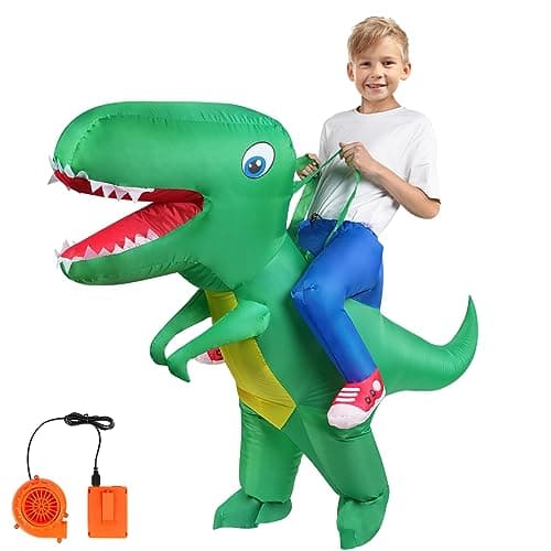 Imagen de AOOWU Disfraz Dinosaurio Niños, Disfraz Hinchable con Sistema Inflable, para Halloween, Cosplay Cumpleaños Navidad Carnaval Fiesta Mardi Gras en OfertitasTOP