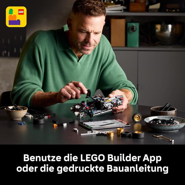 Detalle 2 de LEGO Technic 1966 Ford GT40 MKII Rennwagen (Modell 42223) mit Lenkung und V8-Motor