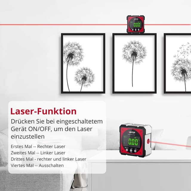 Detalle de XUNTOP Digitaler Winkelmesser Neigungsmesser 0,05° đ
