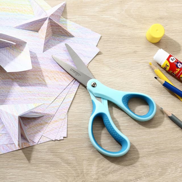 Detalle 2 de LIVINGO Children’s Scissors 3 Pack (6") with Soft Ergonomic Handles