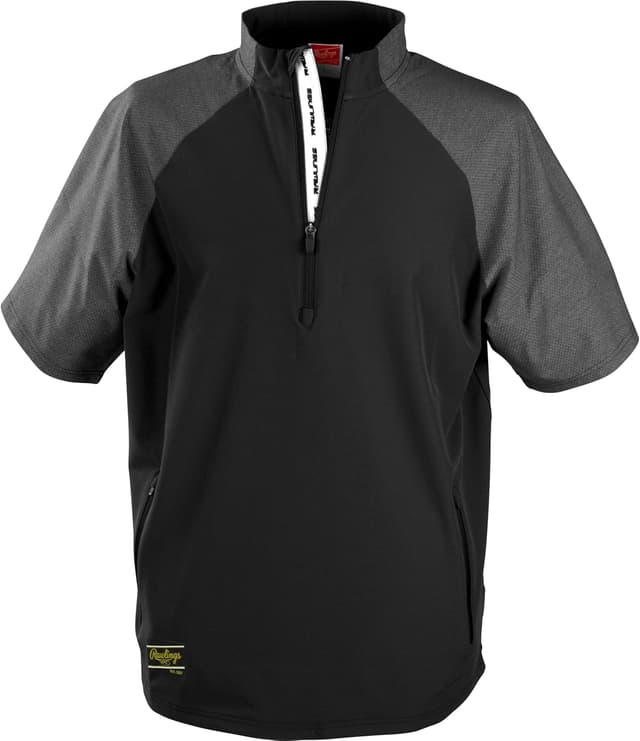 Detalle 2 de Rawlings Men’s Colorsync Short Sleeve Jacket — Baseball Cage & Athletic Zip-Front