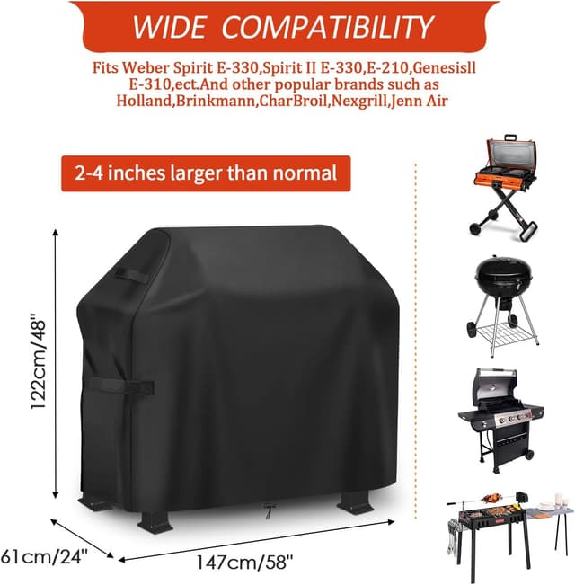 Detalle 2 de GARPROVM Funda para Barbacoa Impermeable 🛡