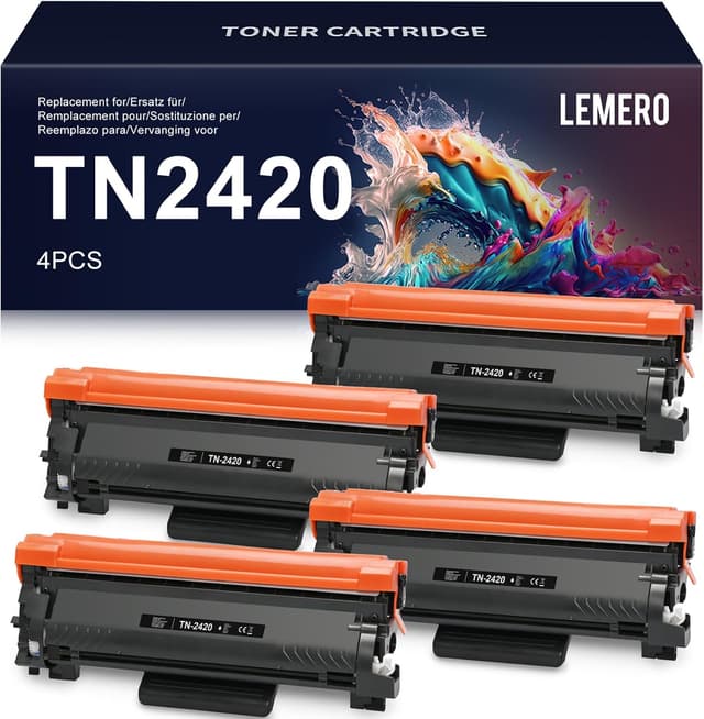Detalle de Toner LEMERO pour Brother TN2420, 4 noirs ⚙