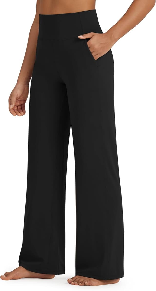 Detalle de G4Free BareFeel high-waist wide-leg yoga pants with pockets