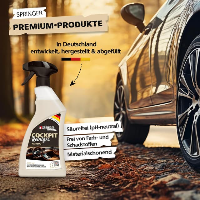Detalle de SPRINGER RX5600 Cockpit-Reiniger (500 ml) – Innenraumreiniger antistatisch & staubabweisend, Made in Germany