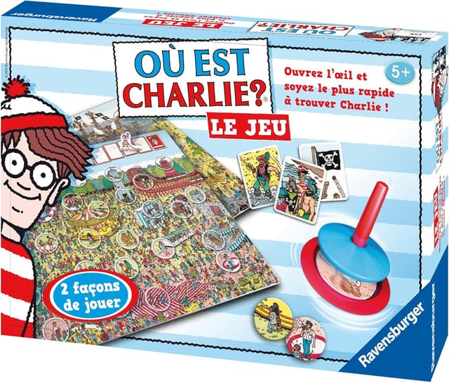 Detalle de Ravensburger Où est Charlie ? Le Jeu (version française) — Jeu familial d’observation et de rapidité