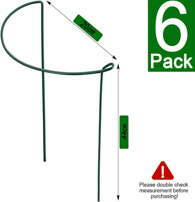 Detalle de VLYHGO 6PCS Half-Round Plant Supports (44x20cm) for Tomatoes, Roses & Flowers