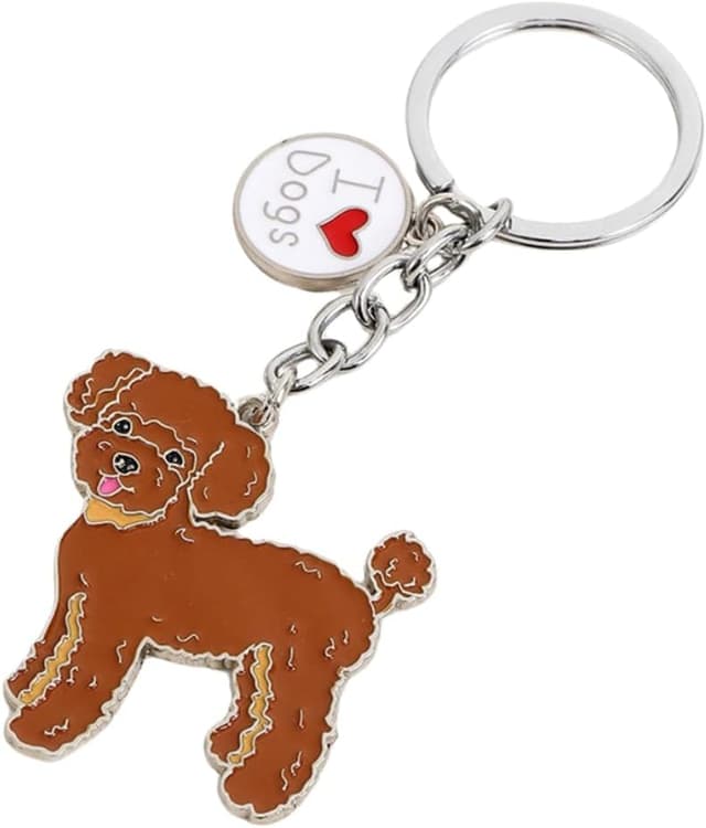 Detalle de BT Bear Dog Keychain & Metal Dog ID Tag Keyring (10 cm, one metal charm)