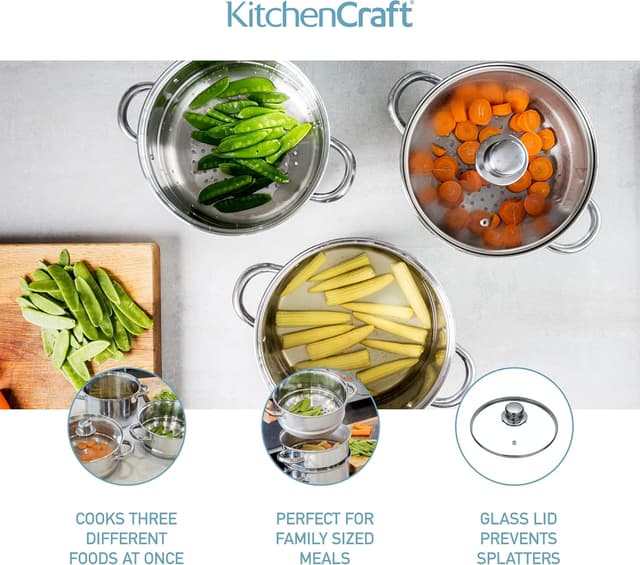 Thumbnail 3 de KitchenCraft cuiseur vapeur 22 cm