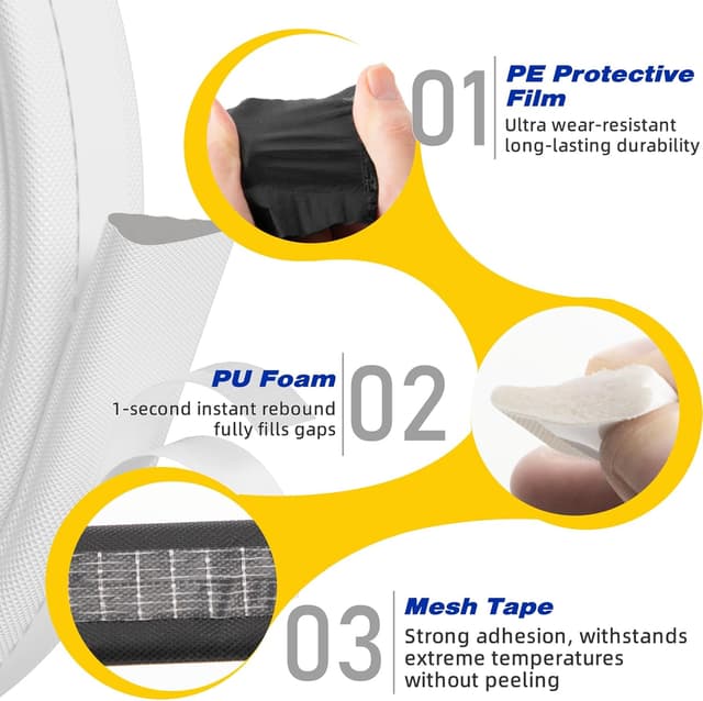 Detalle 2 de Draft Excluder Tape 5m Roll for Doors & Windows