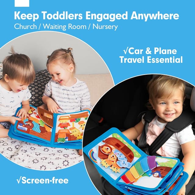 Detalle de hahaland Noah’s Ark Busy Book 18 games