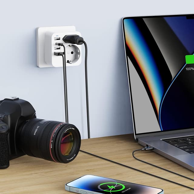 Thumbnail 6 de Adapter England Deutschland Stecker Reiseadapter 3,4 A 🔌