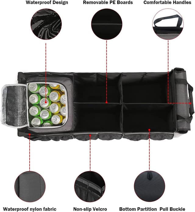 Thumbnail 6 de EAROND Large Trunk Organizer with Cooler 4-in-1