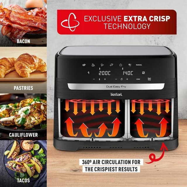 Thumbnail 6 de Tefal Easy Fry Dual Zone EY901840 8.3L air fryer