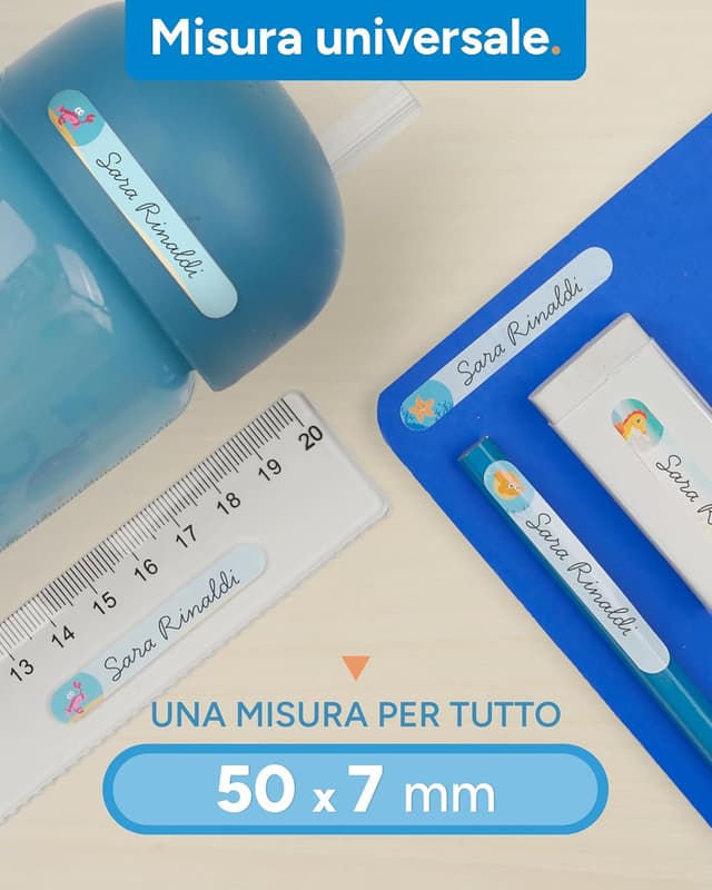 Detalle 1 de Etichette adesive scuola 0+ da 50x7 mm