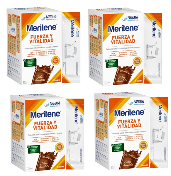Detalle de Meritene Fuerza y Vitalidad Chocolate - 4x15 Sobres 🍫