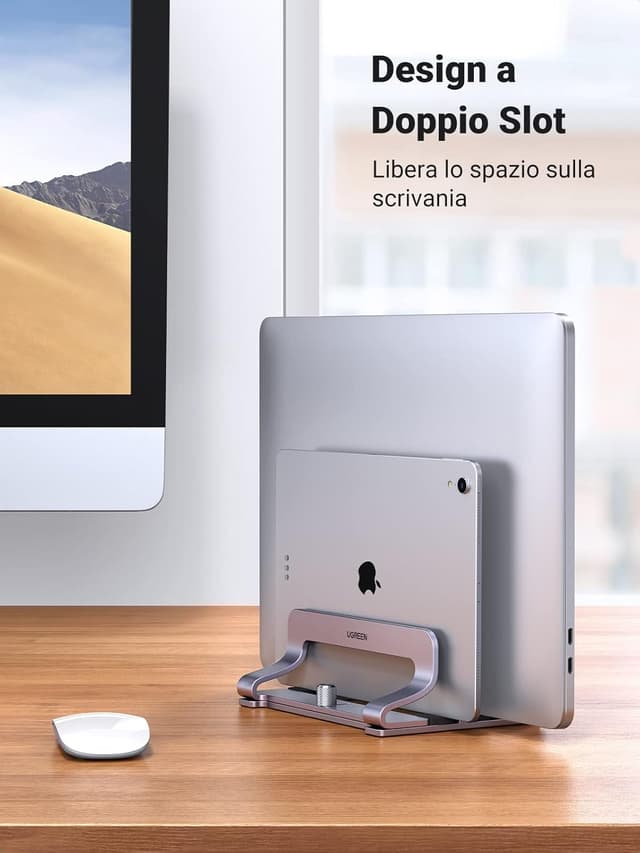 Detalle 2 de UGREEN Supporto Verticale 2 Slot per Laptop