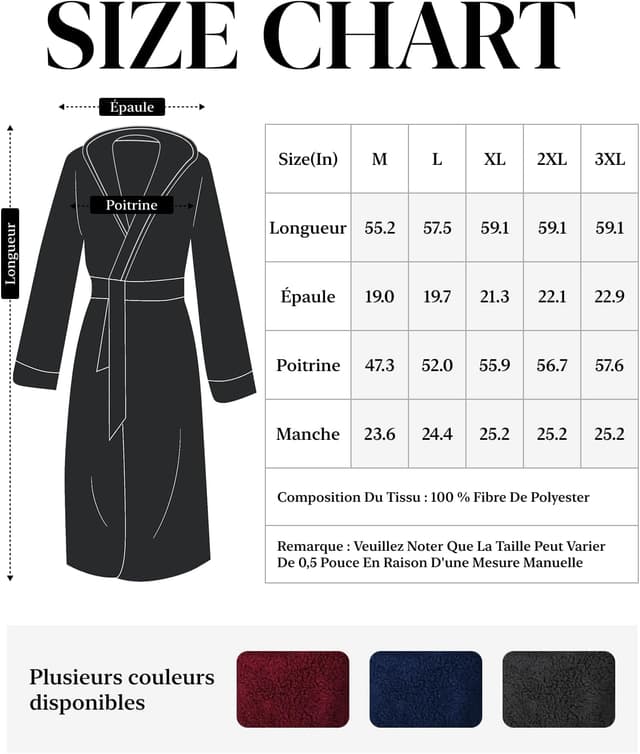 Thumbnail 6 de ZFSOCK Robe de Chambre Femme Polaire