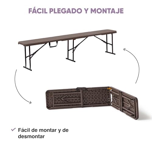 Thumbnail 4 de KG KITGARDEN Banco plegable portátil 180×28×43 cm