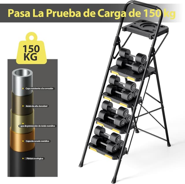 Thumbnail 4 de KINGRACK Escalera plegable 4 peldaños 360 kg