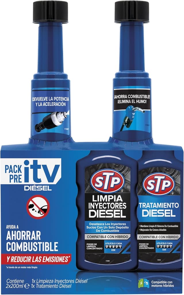 Detalle de STP Pack pre ITV limpia inyectores diesel 400 ml