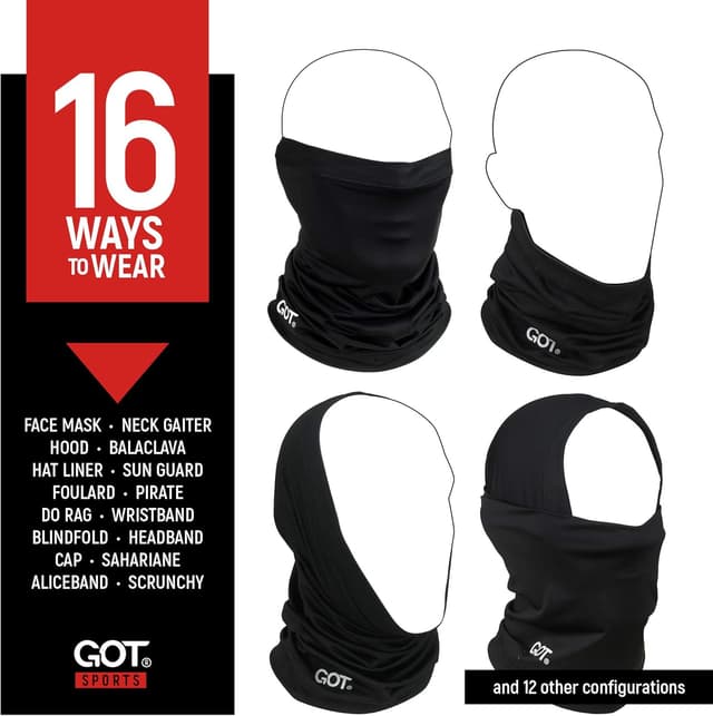 Detalle de GOT Sports UPF 50+ Fishing Neck Gaiter (UV Face Mask Sun Protection) – Camo SPF Face Cover