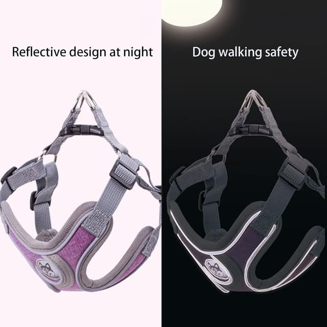 Detalle de SKXEO Small Dog No-Pull Harness and Lead Set – reflective, adjustable, breathable (escape-proof design)