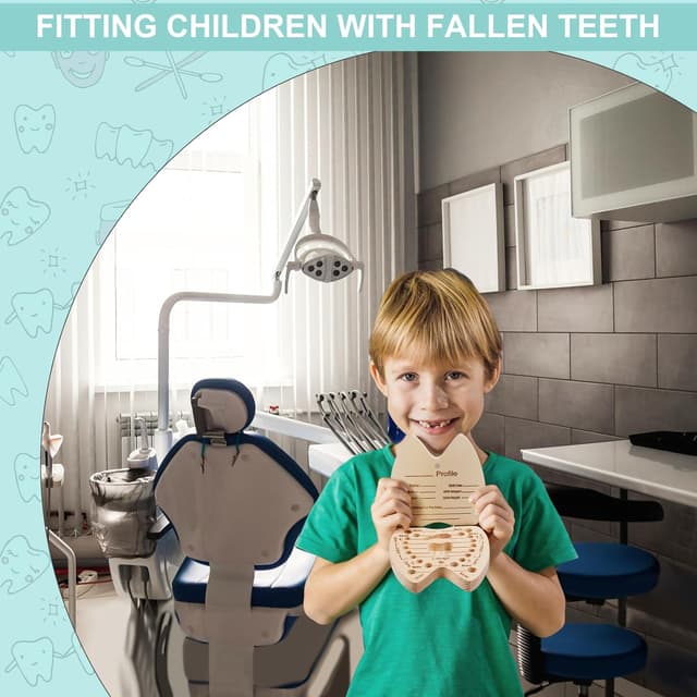 Thumbnail 6 de Aolso scatola in legno per denti da latte e ricordo di crescita per bambini