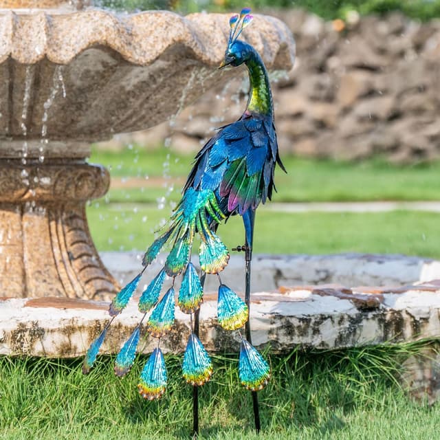 Thumbnail 1 de TERESA'S COLLECTIONS Peacock Garden Statue