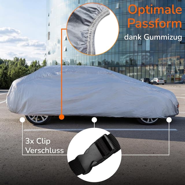 Detalle 2 de Upgrade4cars Autoabdeckung Outdoor Vollgarage wasserdicht 2026 – universal für Pkw S (410x177x120 cm)