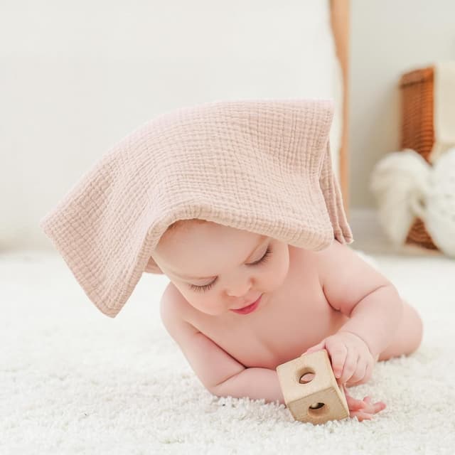 Detalle 2 de Bearmoss Musselin-Spucktücher Set 6x 60x60 cm