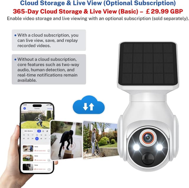 Thumbnail 4 de Orbitell Solar-Powered Outdoor Security Camera 1080p