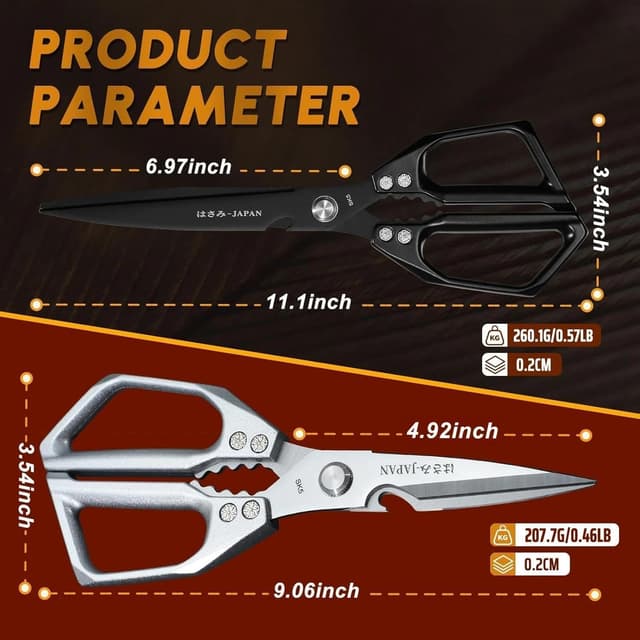Thumbnail 5 de HUUSK Kitchen Shears Set Stainless Steel 1pc ✂