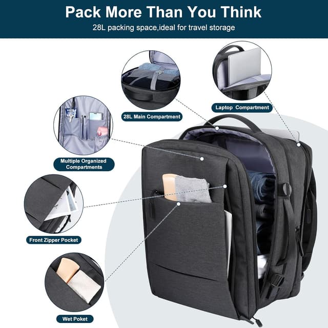 Thumbnail 3 de Cozary Mochila viaje cabina 42×30×16 cm