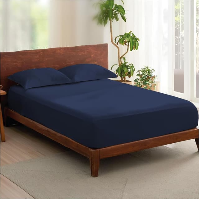 Thumbnail 6 de Rehan & Co 100% Egyptian Cotton King Fitted Sheet (Cream) – 300 Thread Count, 12in / 30cm Deep