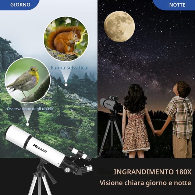 Thumbnail 6 de MEEZAA Telescopio 80/600mm 24X-180X