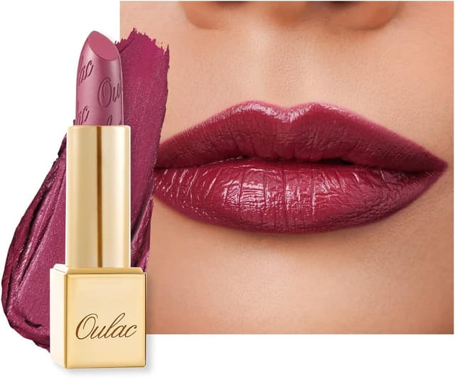Detalle de Oulac Rossetto Metallizzato Lucido Rosso 03 Love Particle – glitter perlato, senza profumo, vegan