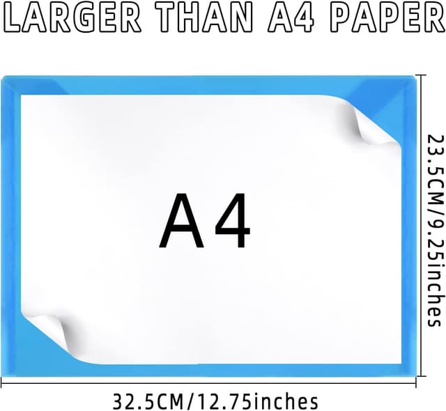 Detalle de Plastic-Wallets A4 Popper Wallet Folders (36 Pack) for Documents, Receipts and Travel Papers