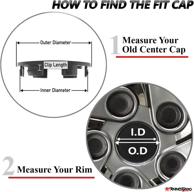 Detalle 1 de 61 mm wheel centre caps 4 pack