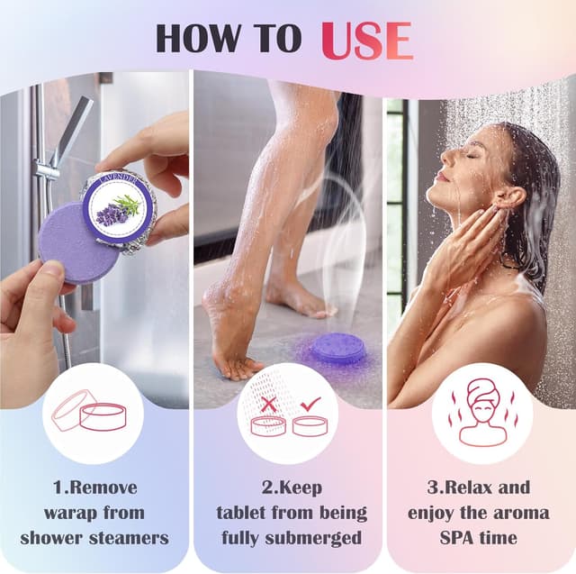 Thumbnail 6 de Qivatex aromatherapy shower steamers gift set (8 scents) for women