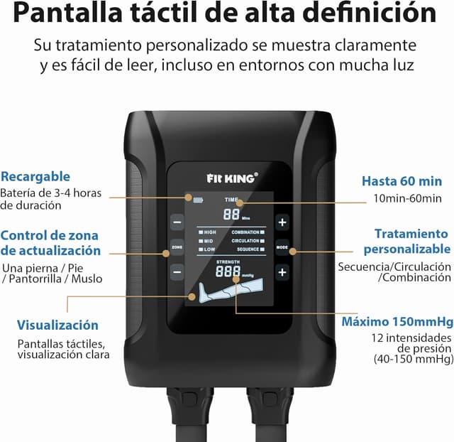 Thumbnail 5 de FIT KING Masajeador Inalámbrico para Piernas con Presoterapia 🦵